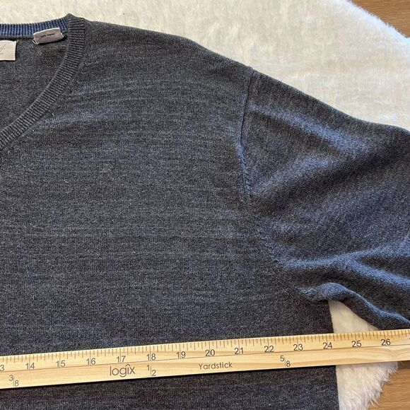 Weatherproof Vintage Mens Gray V-Neck Sweater 100% Cotton Sz XL - Picture 10 of 12